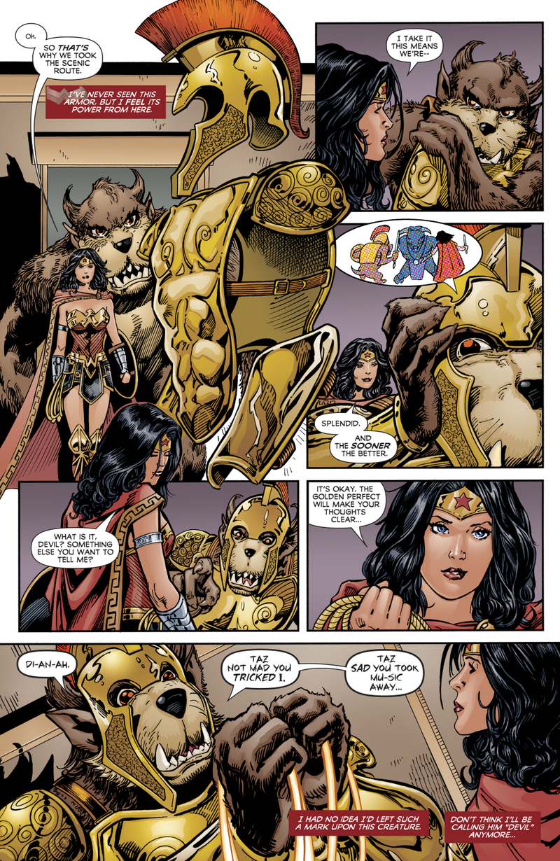 Illustration for article titled Wonder Woman and the Tasmanian Devil Make For an Epic Greek Myth